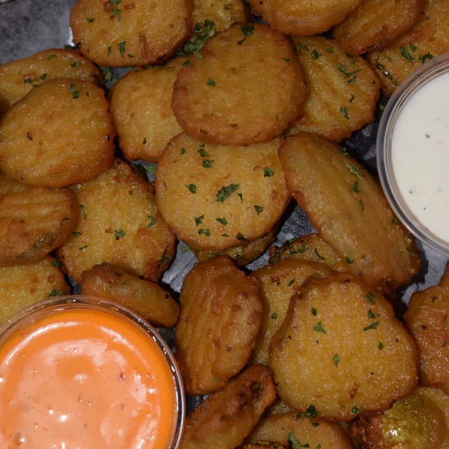 Deep Fried Pickle Chips.