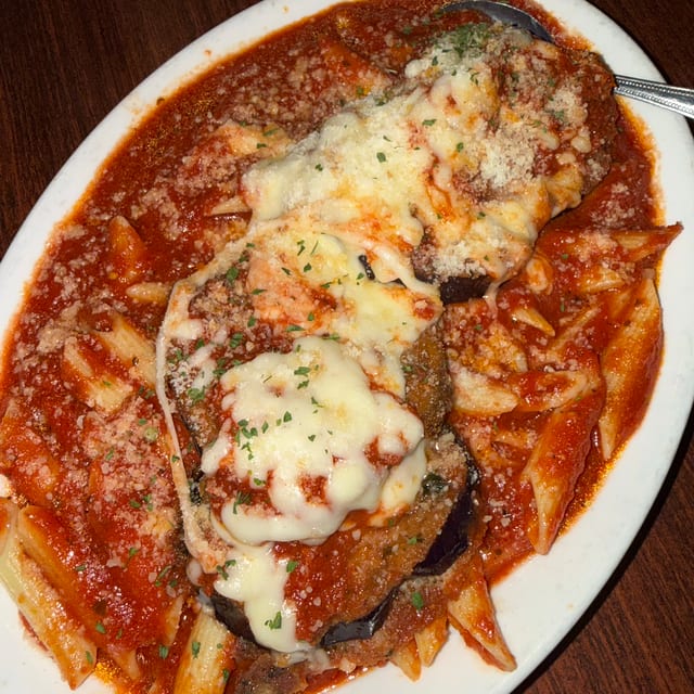 Eggplant Parmesan Pasta.
