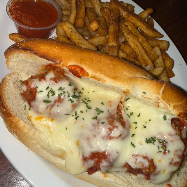Meatball Submarine Sandwich.