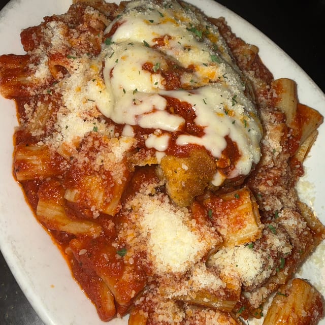 Chicken Parmesan Pasta.