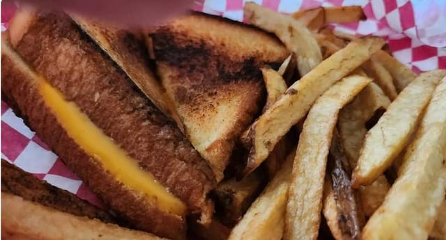 Kids Grilled Cheese W/ French Fries.